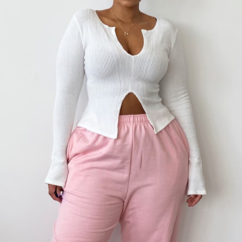 PrettyLittleThing | Brushed Ribbed Long Sleeve Top